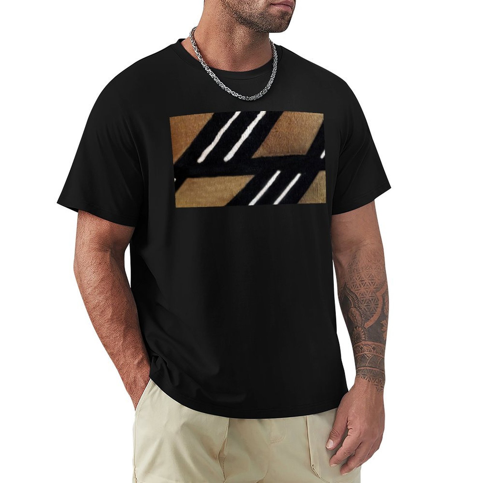 Mudcloth Print Top - T-shirt Africana in Tessuto Mudcloth, Maglietta