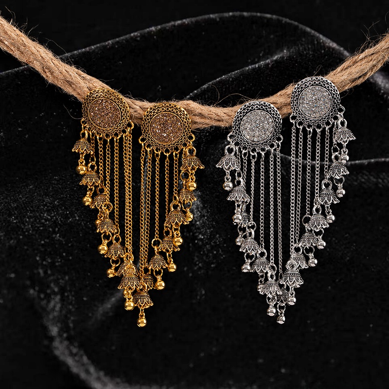 Ethnic Luxe Fashion - Orecchini in Stile Bohémien, Pendenti con