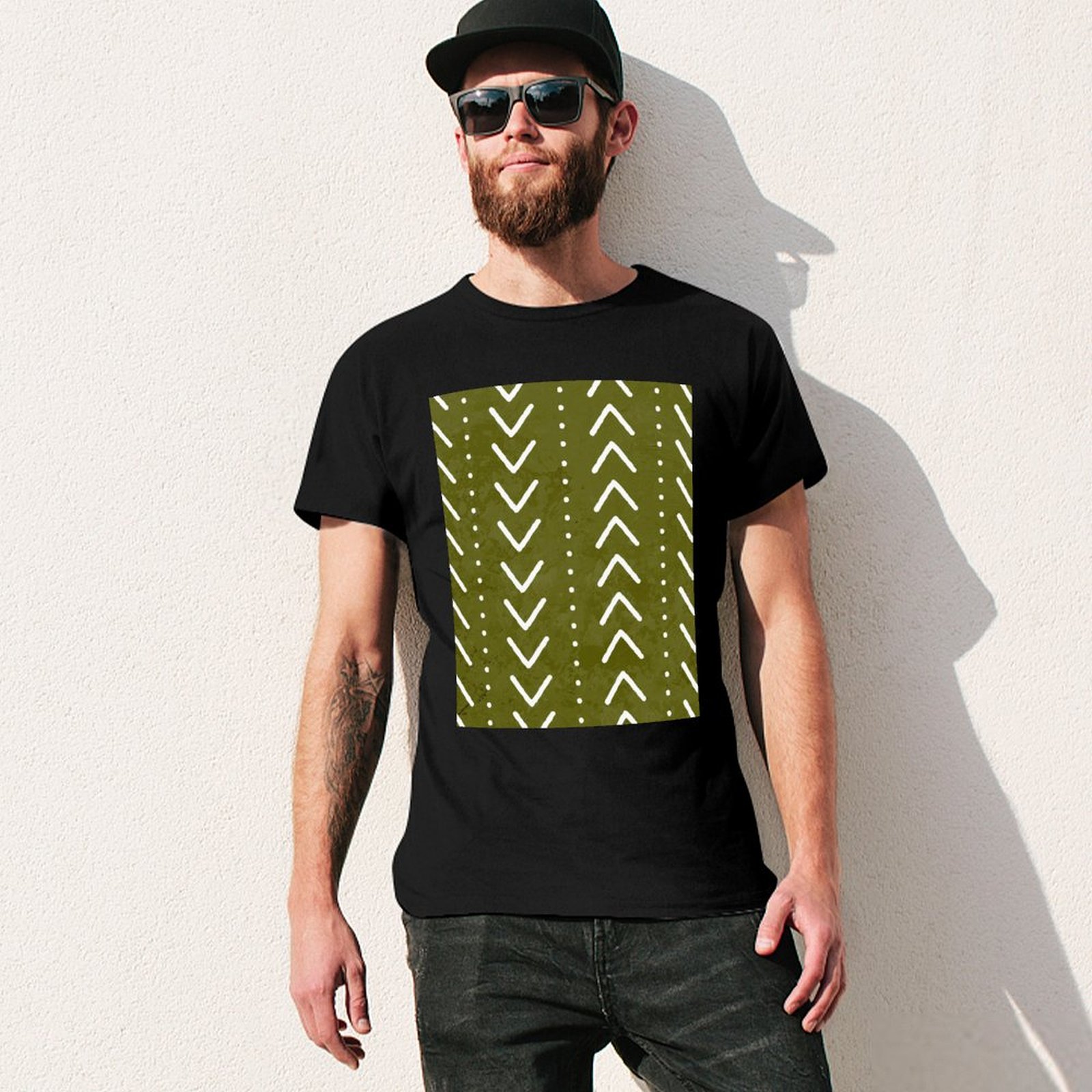 T-shirt verde oliva con motivo - Mudcloth Print Top recensione e prezzo