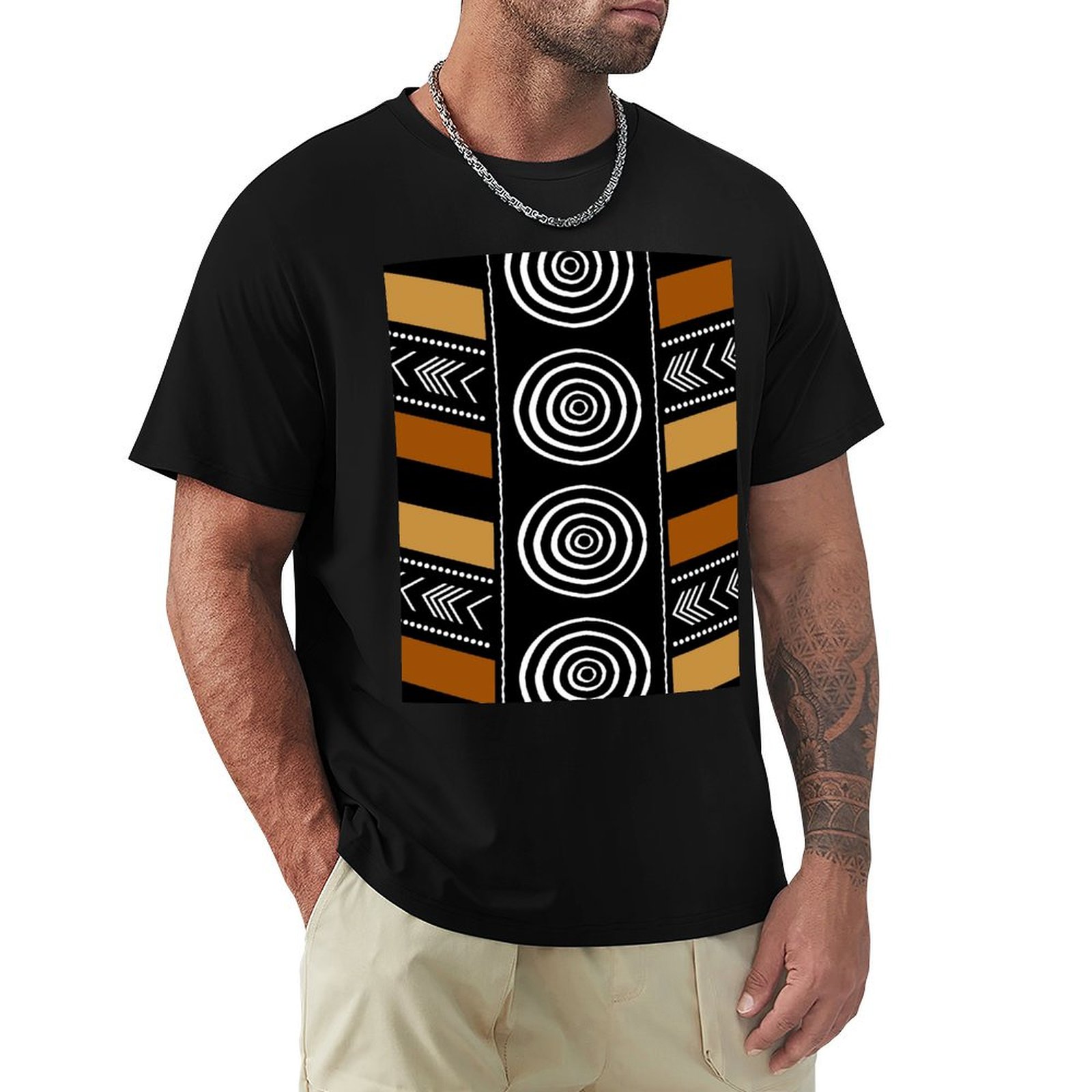 T-Shirt Artistica in Tessuto A - Mudcloth Print Top recensione e prezzo