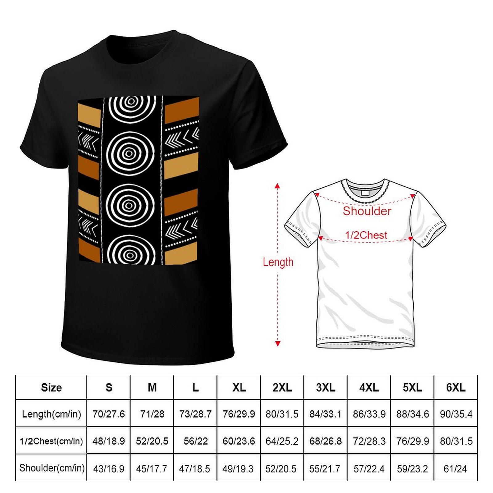 T-Shirt Artistica in Tessuto A - Mudcloth Print Top recensione e prezzo