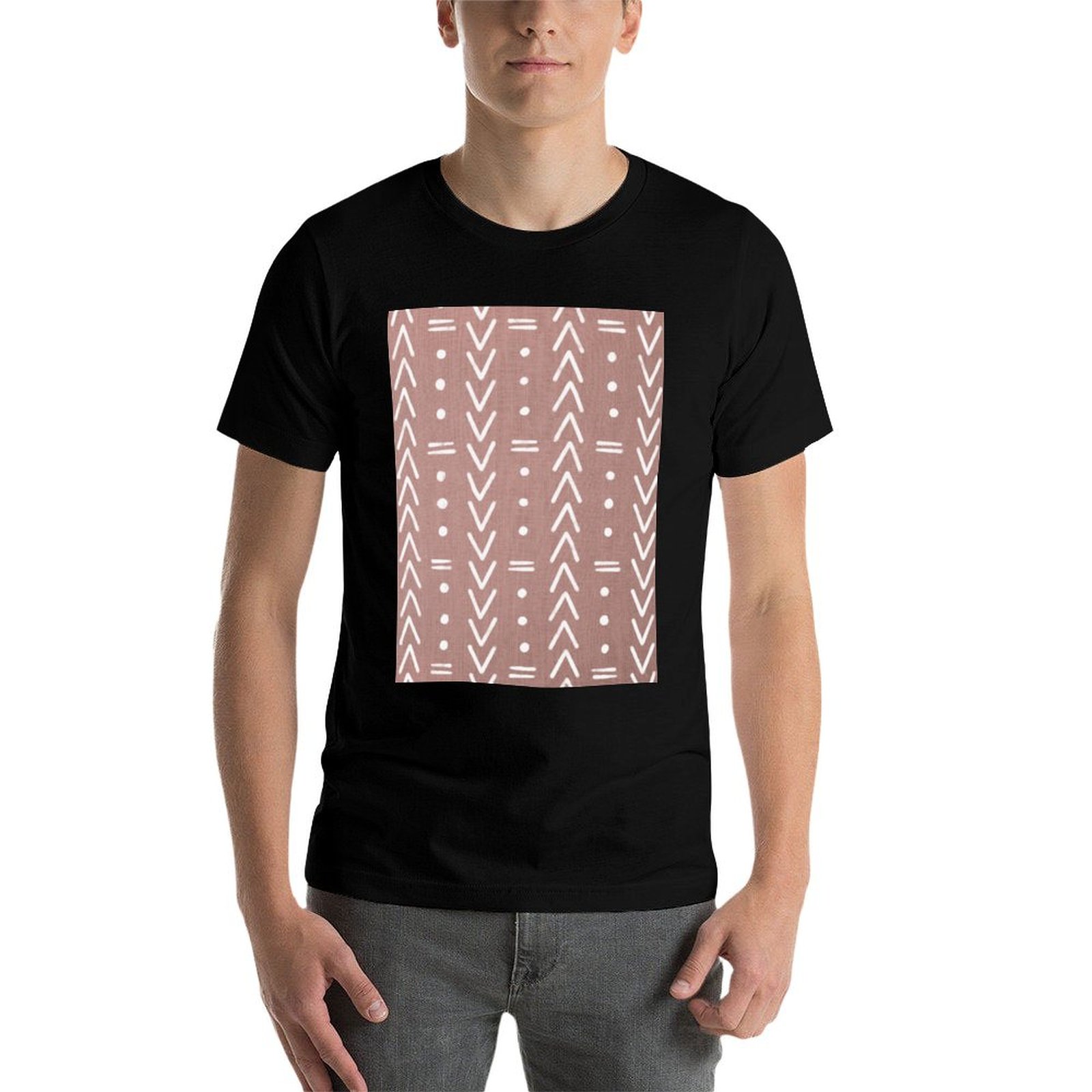 T-shirt da uomo con forme geom - Mudcloth Print Top recensione e prezzo