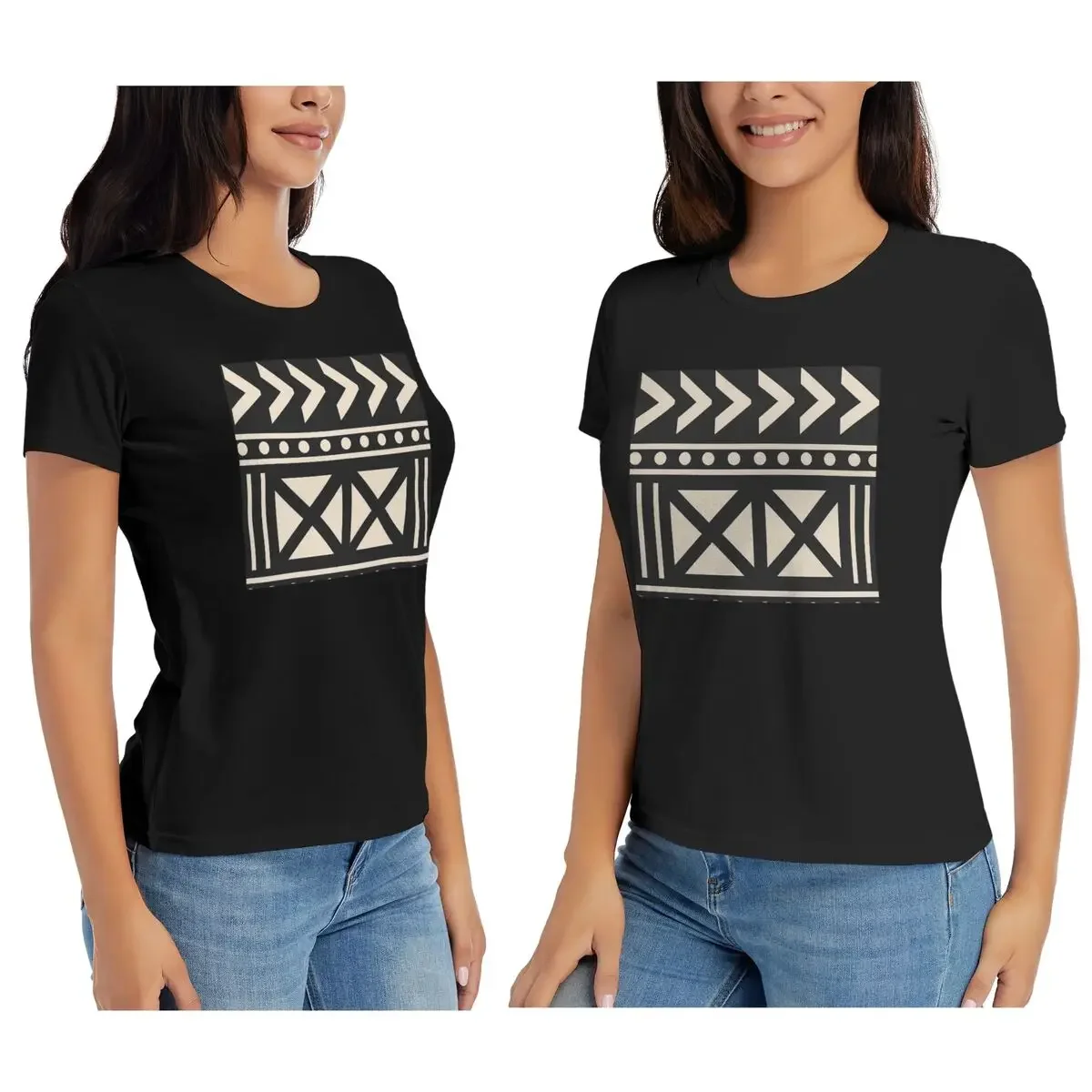 T-shirt da donna in cotone con - Mudcloth Print Top recensione e prezzo