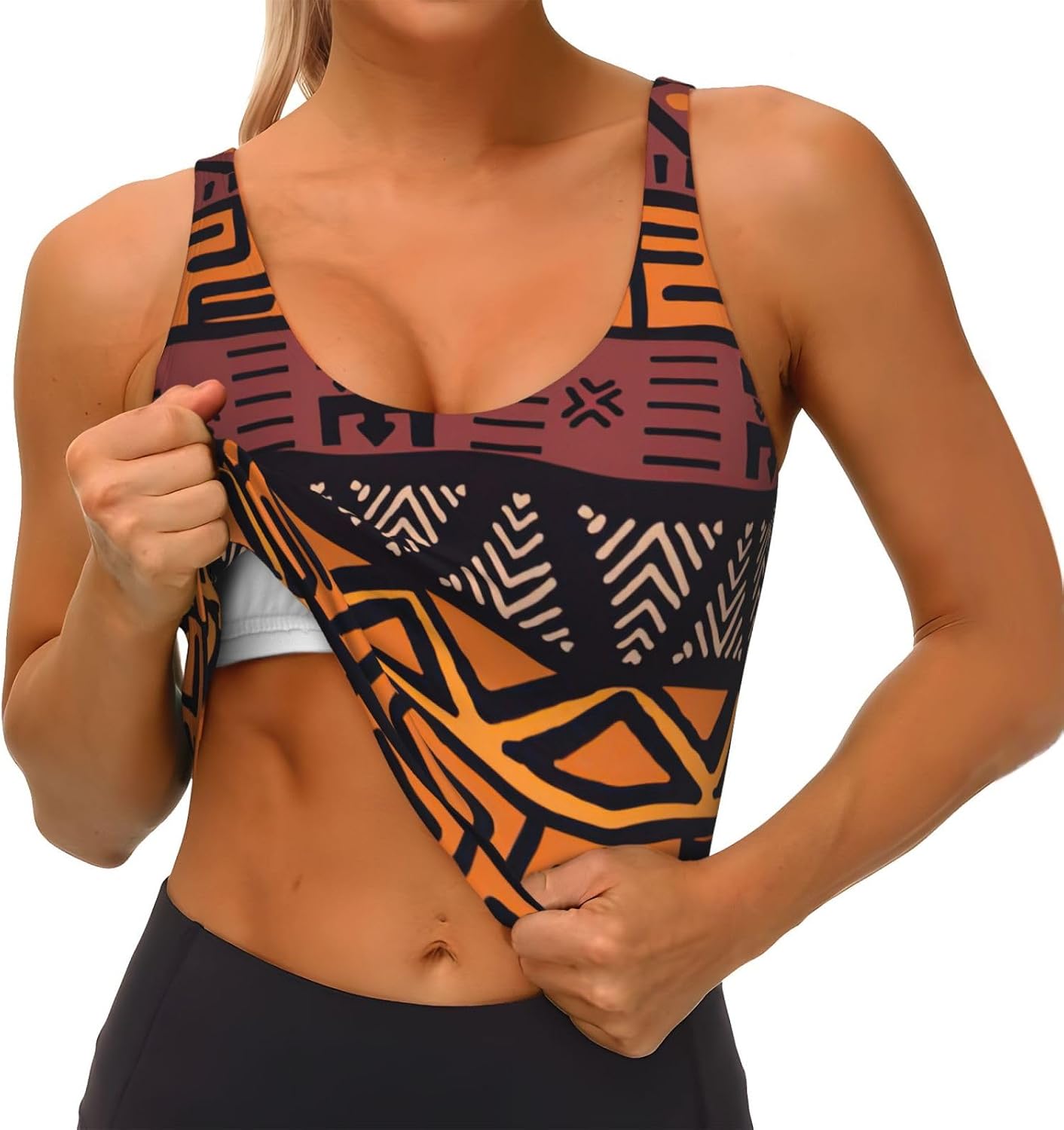 Reggiseno sportivo da donna co - Mudcloth Print Top recensione e prezzo
