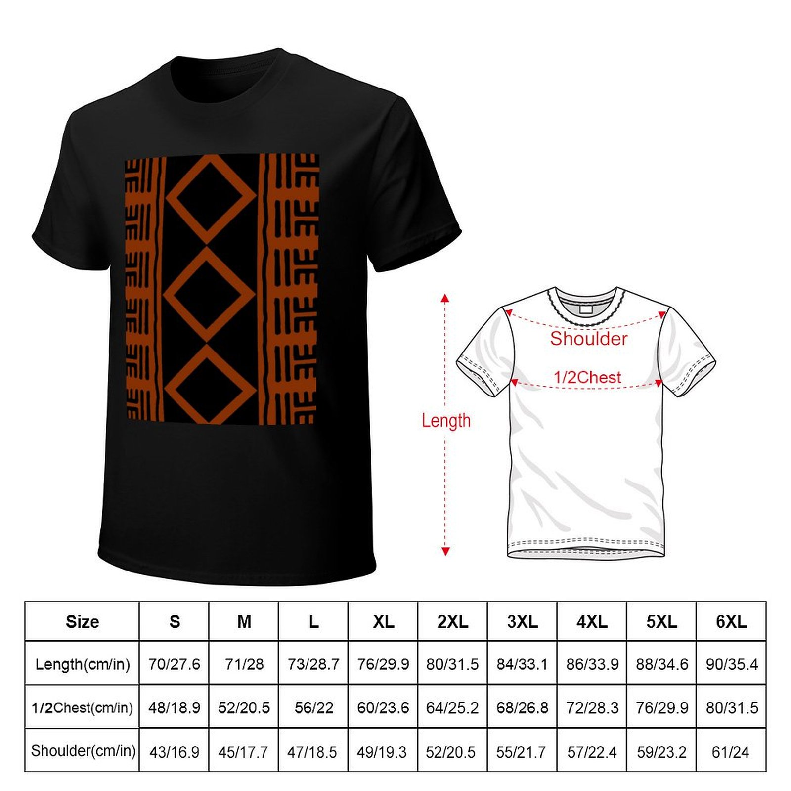 T-shirt in tessuto africano co - Mudcloth Print Top recensione e prezzo